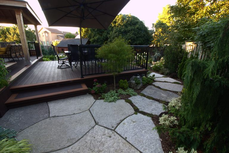 Pavilion, Deck and Stone Walkways